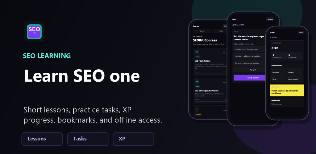 SEOKit — mobile SEO learning